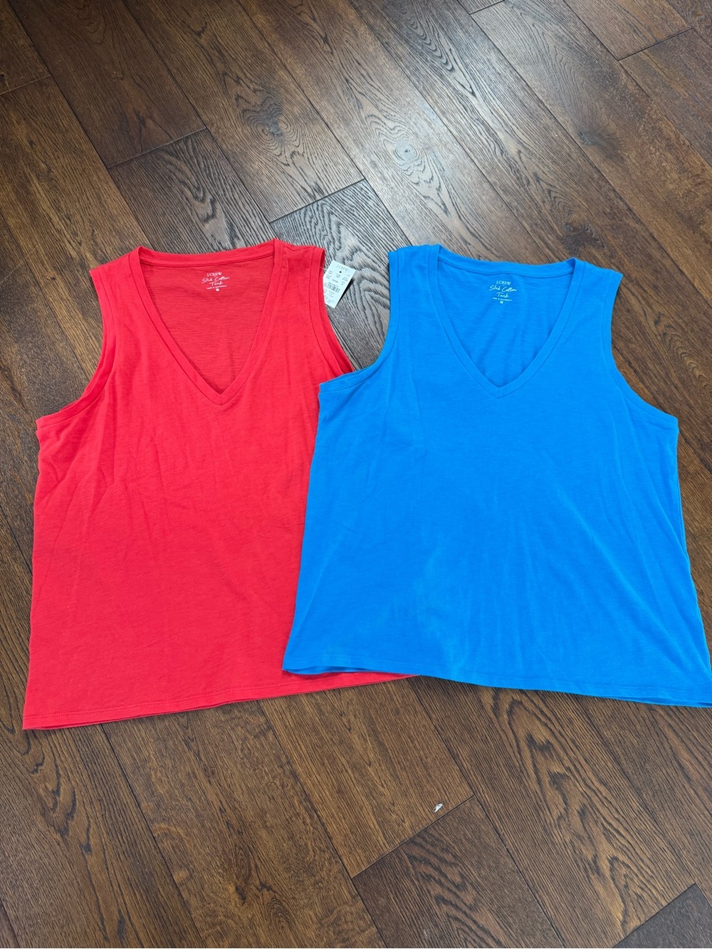J Crew Slub Cotton V Neck Tank bundle